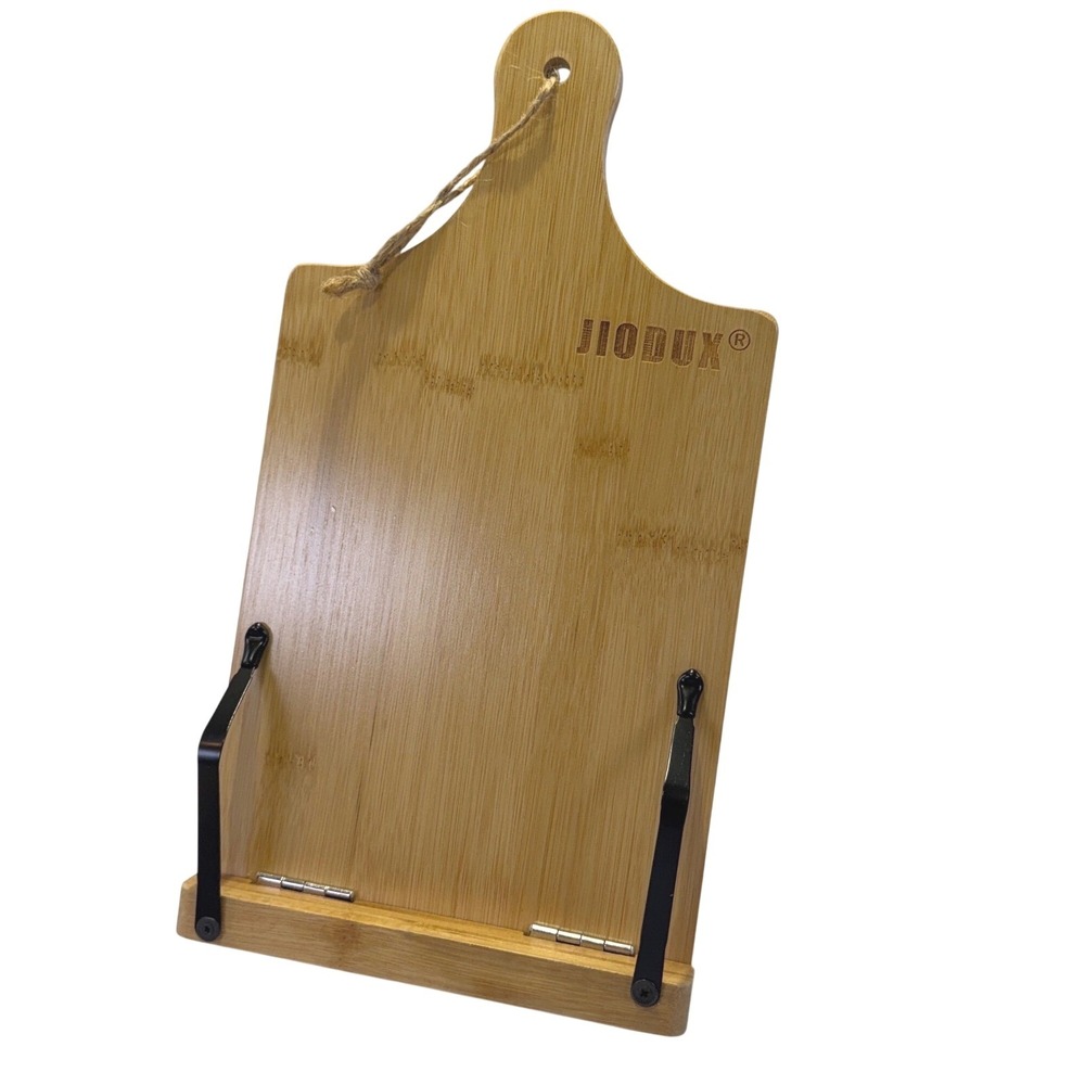 Bamboo Cookbook Stand Adjustable Tablet Holder Book Rest 1157